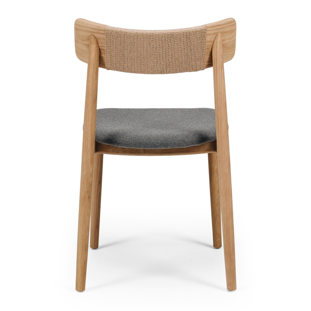 Niles Dining Chair Natural Oak Fabric image 3